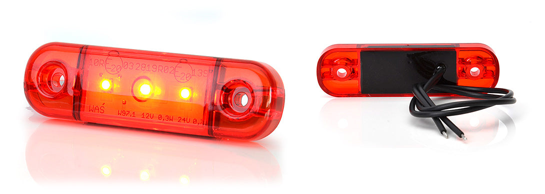 Luz de presença traseira vermelha LED WAS W97.1 referência 709