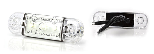 Luz de presença dianteira branca LED WAS W97.1 referência 710